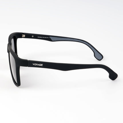 Dunk Matte Black Wayfarer Polarized Sunglasses | Black Lens - PMG5254