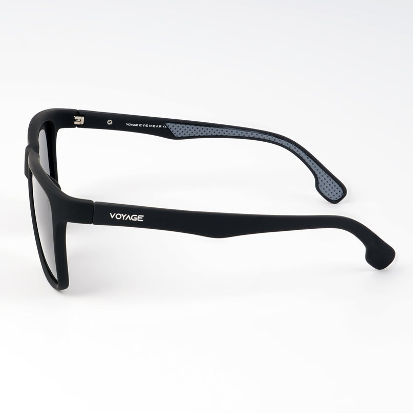 Dunk Matte Black Wayfarer Polarized Sunglasses | Black Lens - PMG5254