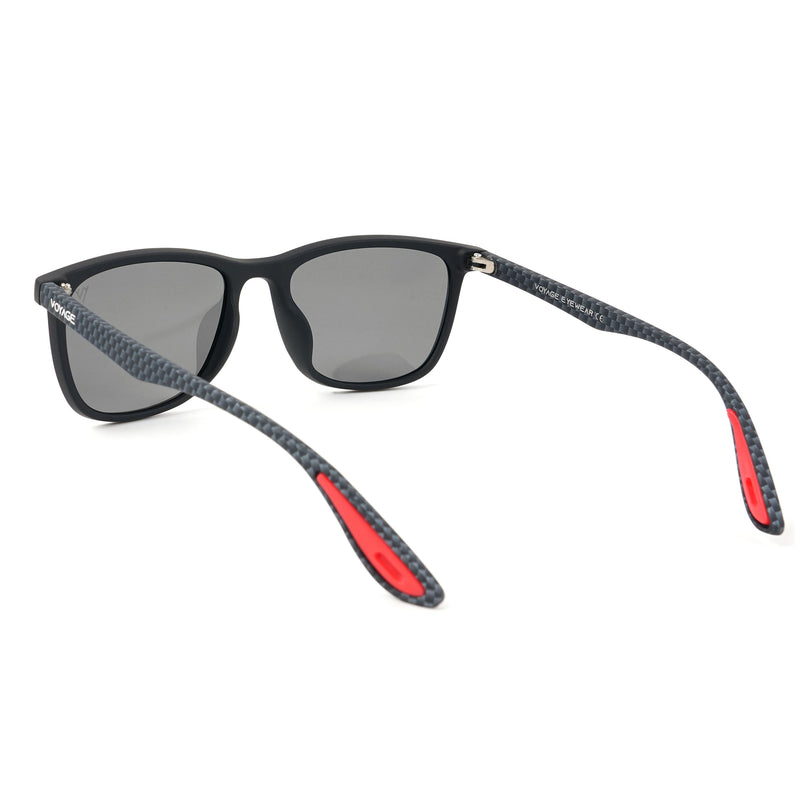 Dunk Matte Black Wayfarer Polarized Sunglasses | Black Lens - PMG5255
