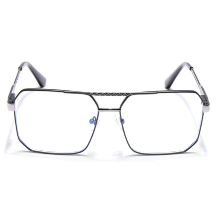 Voyage Exclusive Black & Grey Wayfarer Eyeglasses for Men & Women - MG5318-C2