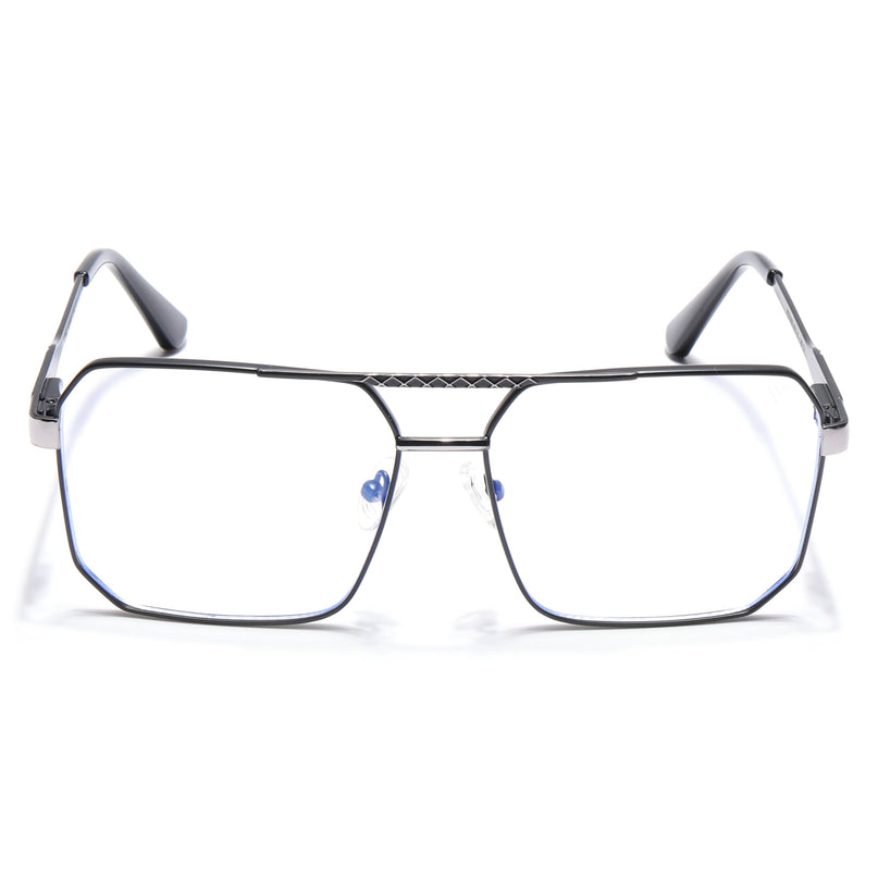 Voyage Exclusive Black & Grey Wayfarer Eyeglasses for Men & Women - MG5318-C2