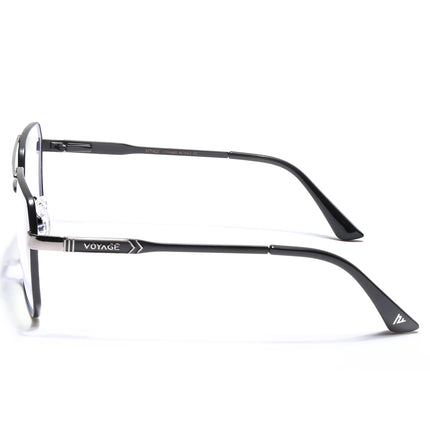 Voyage Exclusive Black & Grey Wayfarer Eyeglasses for Men & Women - MG5318-C2