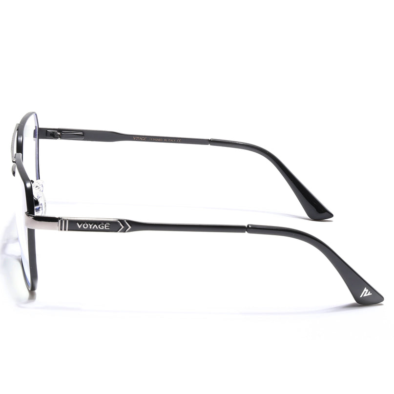 Voyage Exclusive Black & Grey Wayfarer Eyeglasses for Men & Women - MG5318-C2