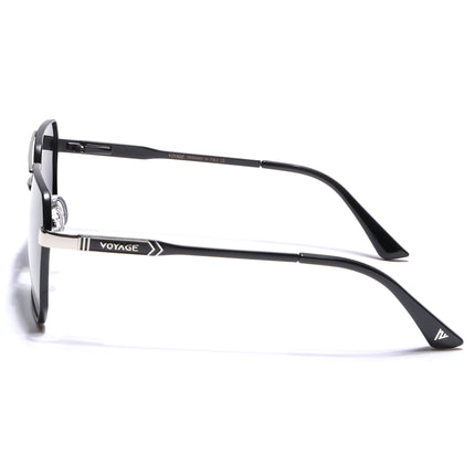 Wayfarer Polarized Sunglasses (Black Lens | Black & Silver Frame - PMG5301)