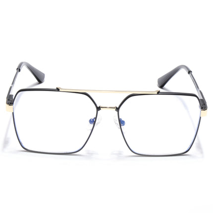 Voyage Exclusive Black & Golden Wayfarer Eyeglasses for Men & Women - MG5320-C1