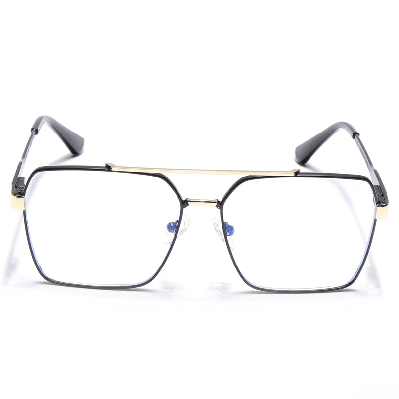 Voyage Exclusive Black & Golden Wayfarer Eyeglasses for Men & Women - MG5320-C1