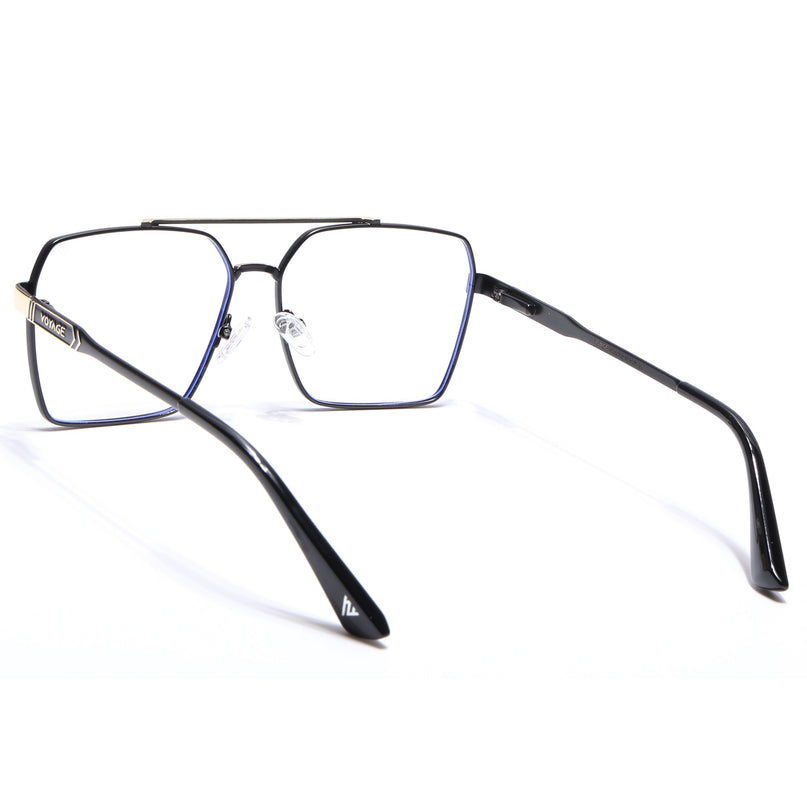 Voyage Exclusive Black & Golden Wayfarer Eyeglasses for Men & Women - MG5320-C1