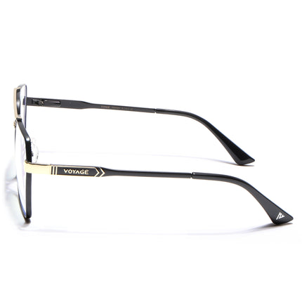 Voyage Exclusive Black & Golden Wayfarer Eyeglasses for Men & Women - MG5320-C1