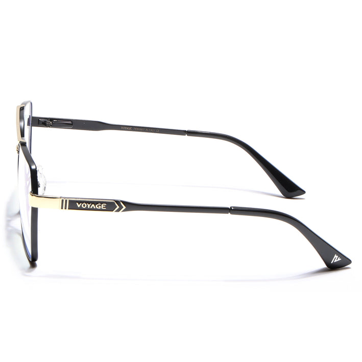 Voyage Exclusive Black & Golden Wayfarer Eyeglasses for Men & Women - MG5320-C1