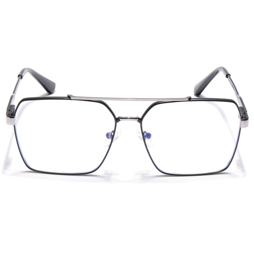 Voyage Exclusive Black & Grey Wayfarer Eyeglasses for Men & Women - MG5321-C2