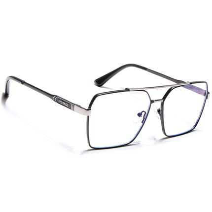 Voyage Exclusive Black & Grey Wayfarer Eyeglasses for Men & Women - MG5321-C2