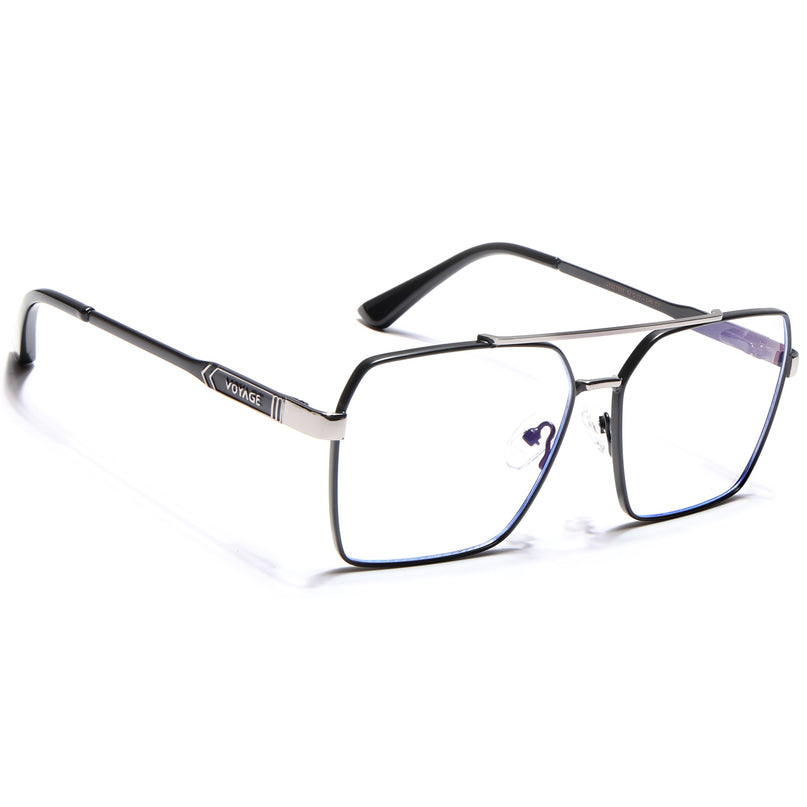 Voyage Exclusive Black & Grey Wayfarer Eyeglasses for Men & Women - MG5321-C2