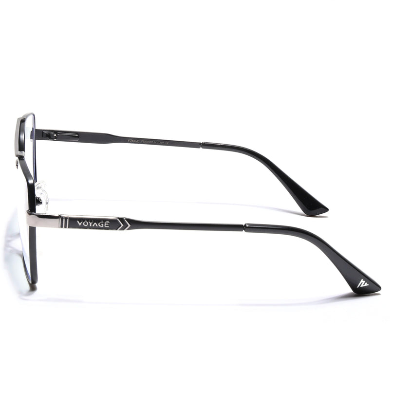 Voyage Exclusive Black & Grey Wayfarer Eyeglasses for Men & Women - MG5321-C2