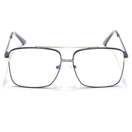 Voyage Exclusive Black & Golden Wayfarer Eyeglasses for Men & Women - MG5323-C1