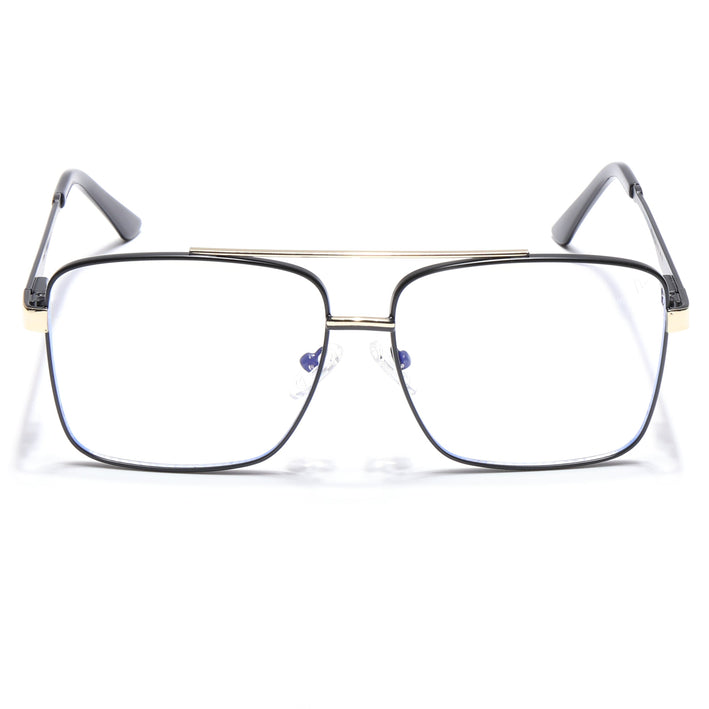 Voyage Exclusive Black & Golden Wayfarer Eyeglasses for Men & Women - MG5323-C1