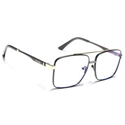 Voyage Exclusive Black & Golden Wayfarer Eyeglasses for Men & Women - MG5323-C1