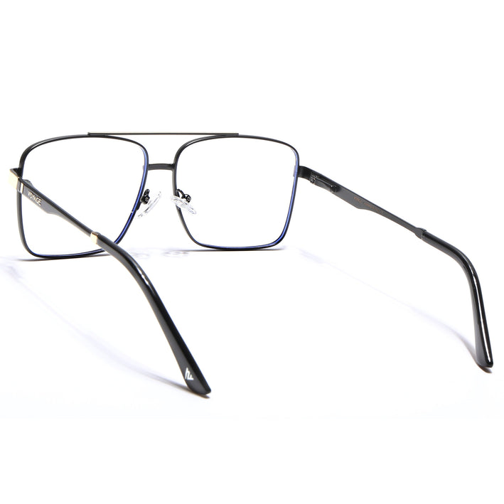 Voyage Exclusive Black & Golden Wayfarer Eyeglasses for Men & Women - MG5323-C1