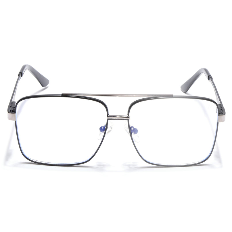 Voyage Exclusive Black & Grey Wayfarer Eyeglasses for Men & Women - MG5324-C2