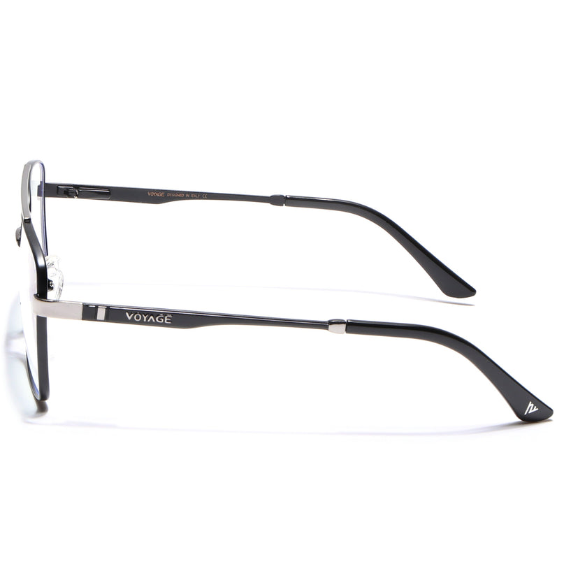 Voyage Exclusive Black & Grey Wayfarer Eyeglasses for Men & Women - MG5324-C2