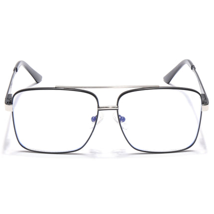 Voyage Exclusive Black & Silver Wayfarer Eyeglasses for Men & Women - MG5325-C3
