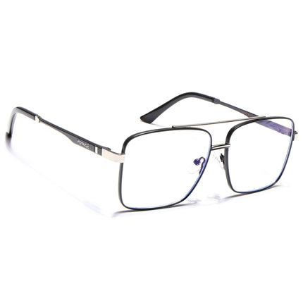 Voyage Exclusive Black & Silver Wayfarer Eyeglasses for Men & Women - MG5325-C3
