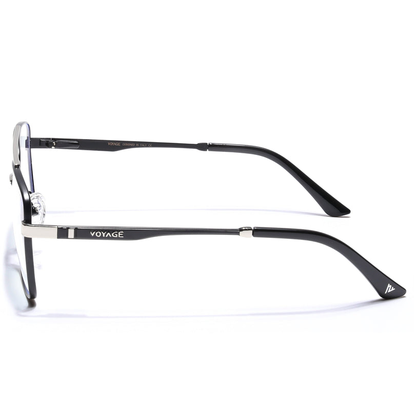 Voyage Exclusive Black & Silver Wayfarer Eyeglasses for Men & Women - MG5325-C3