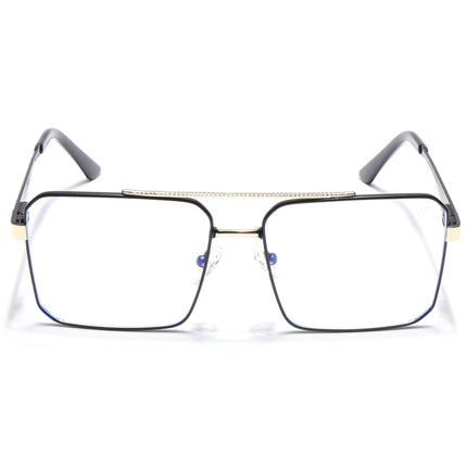 Voyage Exclusive Black & Golden Wayfarer Eyeglasses for Men & Women - MG5326-C1