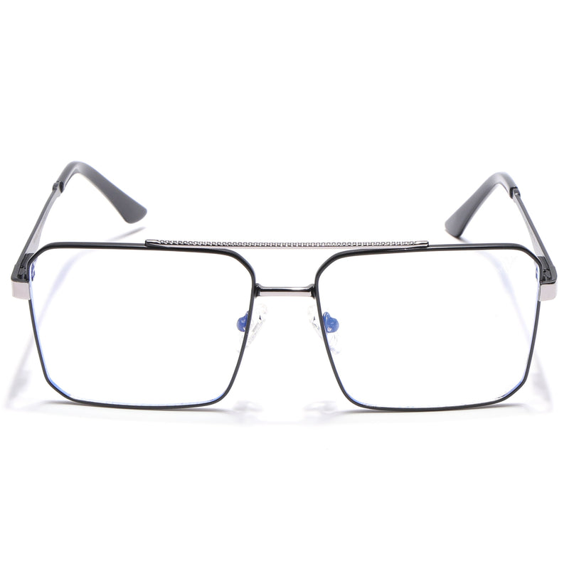 Voyage Exclusive Black & Grey Wayfarer Eyeglasses for Men & Women - MG5327-C2