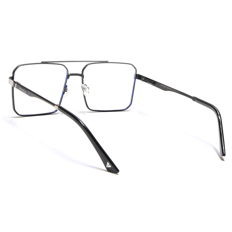 Voyage Exclusive Black & Grey Wayfarer Eyeglasses for Men & Women - MG5327-C2