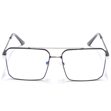 Voyage Exclusive Black & Silver Wayfarer Eyeglasses for Men & Women - MG5328-C3