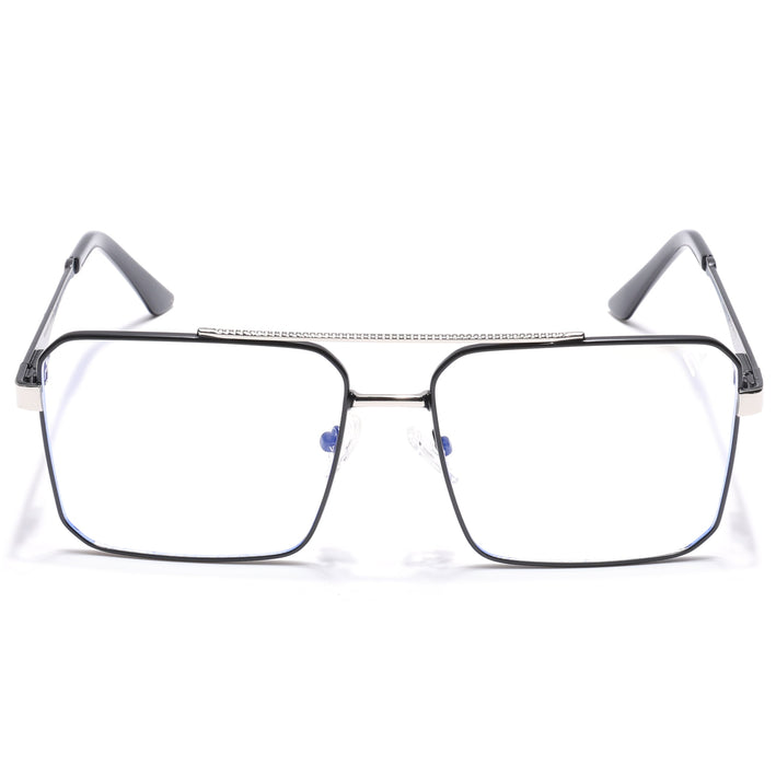 Voyage Exclusive Black & Silver Wayfarer Eyeglasses for Men & Women - MG5328-C3