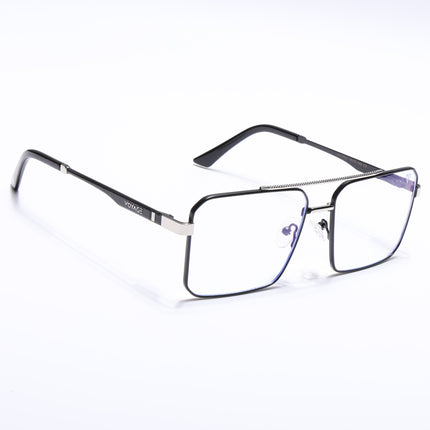 Voyage Exclusive Black & Silver Wayfarer Eyeglasses for Men & Women - MG5328-C3