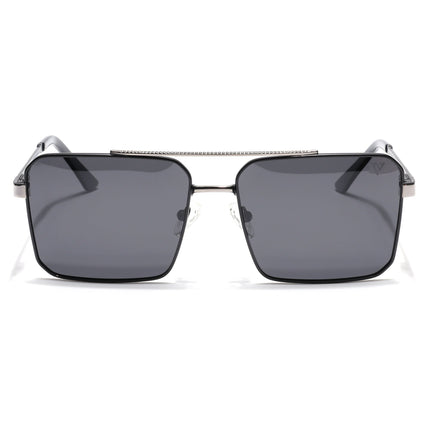 Wayfarer Polarized Sunglasses (Black Lens | Black & Silver Frame - PMG5310)
