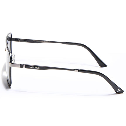 Wayfarer Polarized Sunglasses (Black Lens | Black & Silver Frame - PMG5310)
