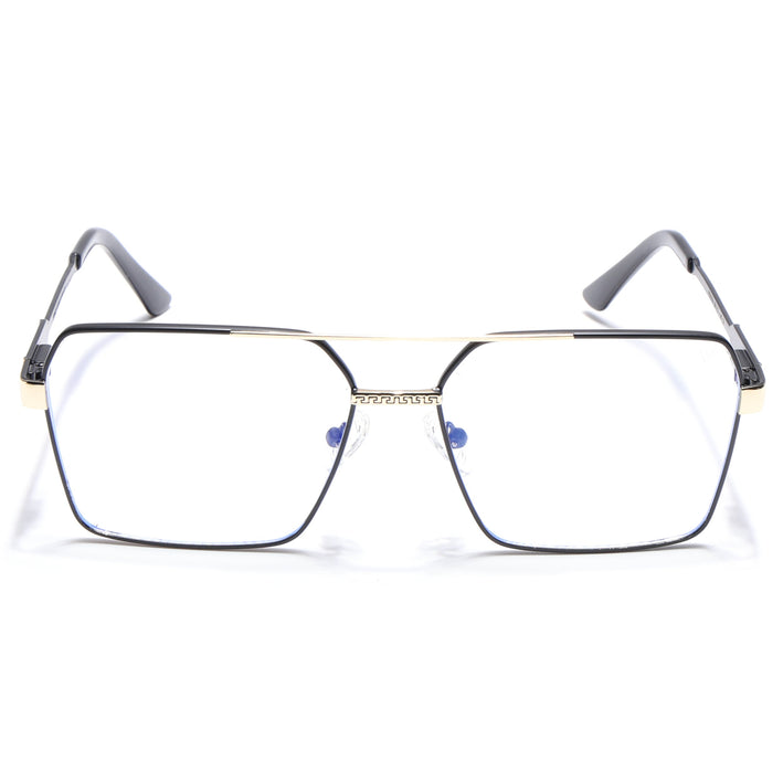Voyage Exclusive Black & Golden Wayfarer Eyeglasses for Men & Women - MG5329-C1