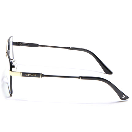 Voyage Exclusive Black & Golden Wayfarer Eyeglasses for Men & Women - MG5329-C1
