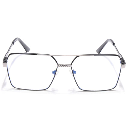 Voyage Exclusive Black & Grey Wayfarer Eyeglasses for Men & Women - MG5330-C2