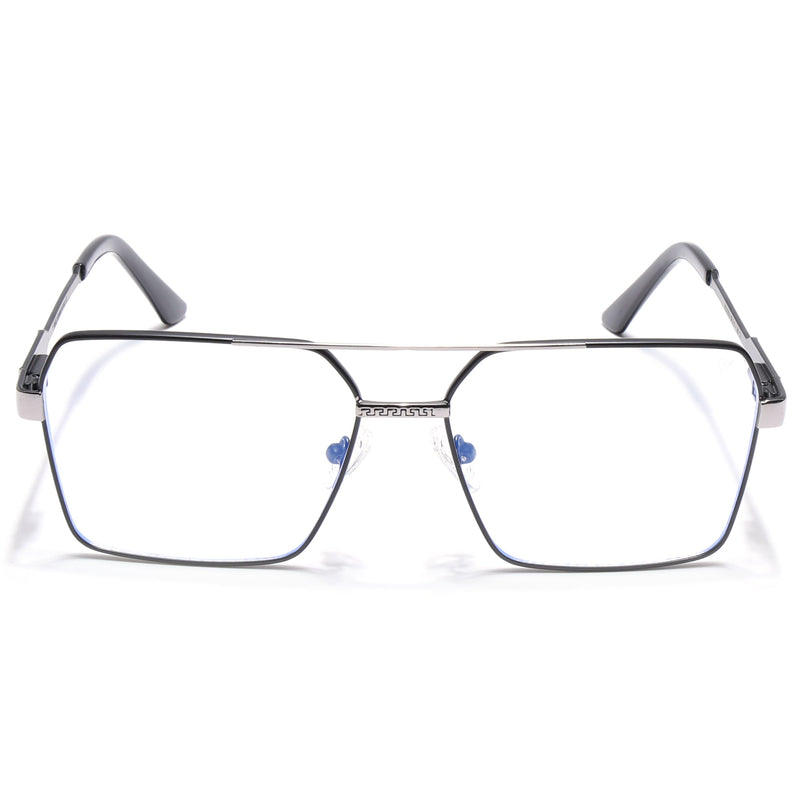 Voyage Exclusive Black & Grey Wayfarer Eyeglasses for Men & Women - MG5330-C2