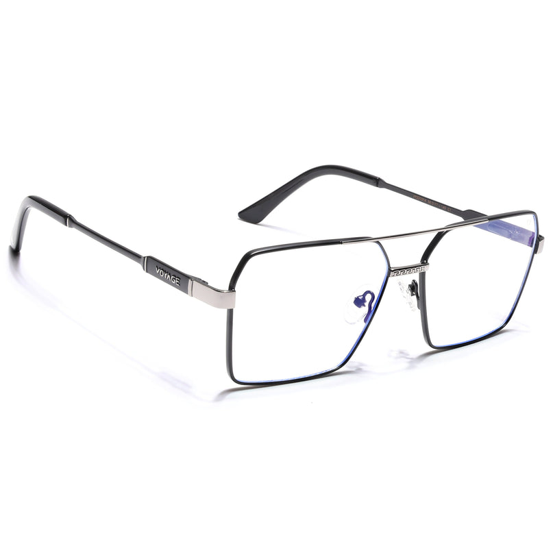 Voyage Exclusive Black & Grey Wayfarer Eyeglasses for Men & Women - MG5330-C2