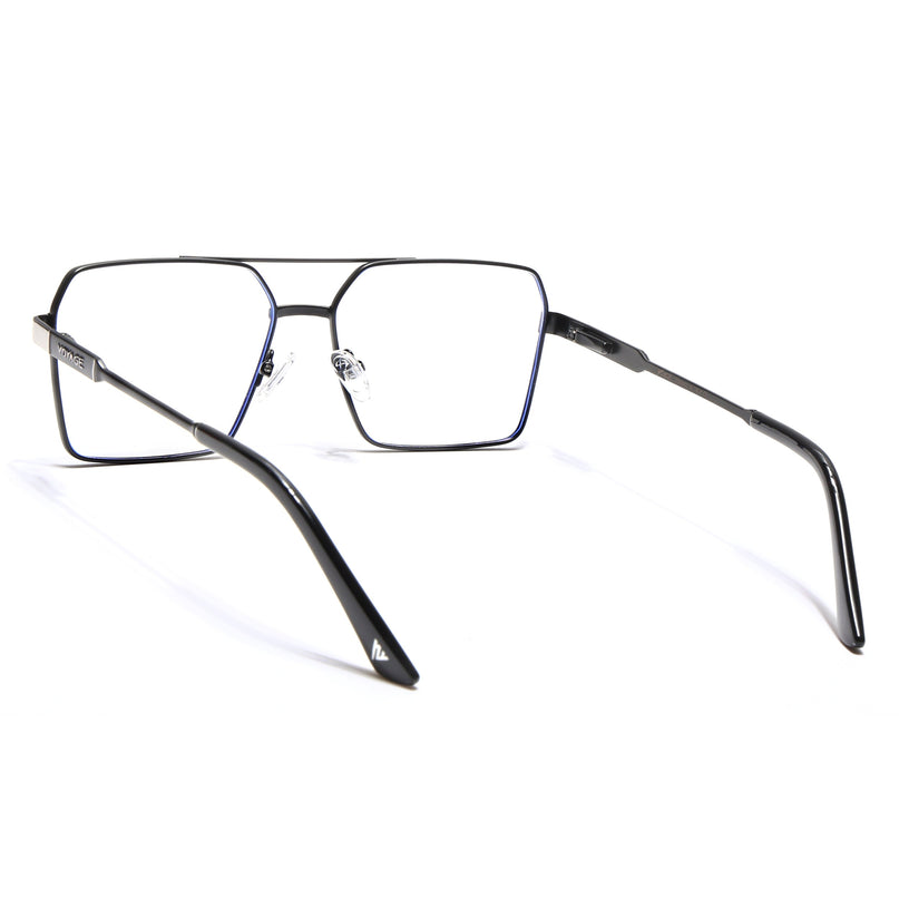 Voyage Exclusive Black & Grey Wayfarer Eyeglasses for Men & Women - MG5330-C2