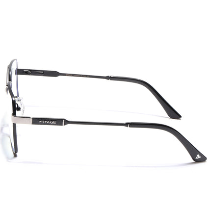 Voyage Exclusive Black & Grey Wayfarer Eyeglasses for Men & Women - MG5330-C2