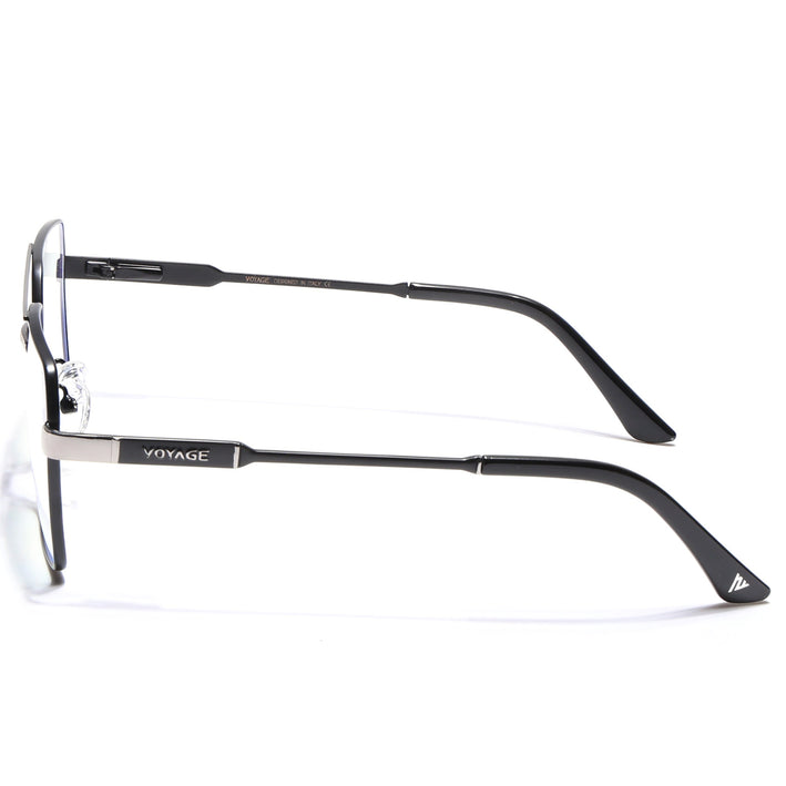 Voyage Exclusive Black & Grey Wayfarer Eyeglasses for Men & Women - MG5330-C2