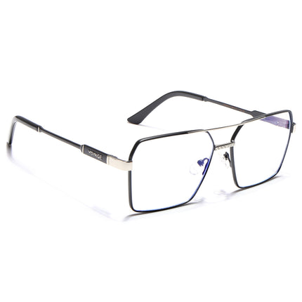 Voyage Exclusive Black & Silver Wayfarer Eyeglasses for Men & Women - MG5331-C3