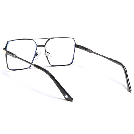 Voyage Exclusive Black & Silver Wayfarer Eyeglasses for Men & Women - MG5331-C3