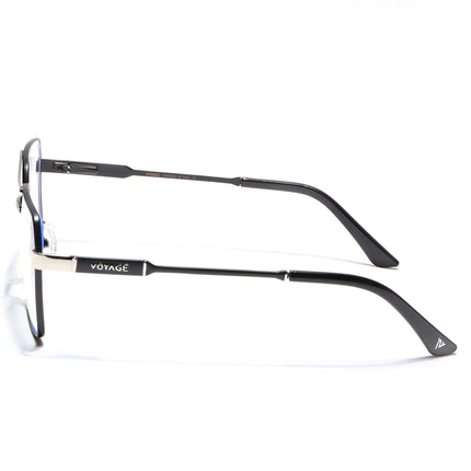 Voyage Exclusive Black & Silver Wayfarer Eyeglasses for Men & Women - MG5331-C3
