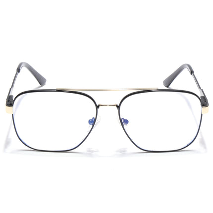 Voyage Exclusive Black & Golden Wayfarer Eyeglasses for Men & Women - MG5332-C1