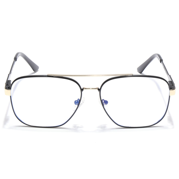 Voyage Exclusive Black & Golden Wayfarer Eyeglasses for Men & Women - MG5332-C1