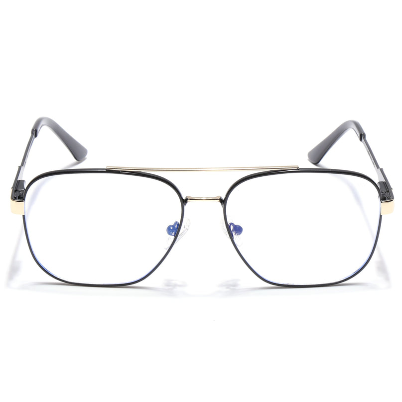 Voyage Exclusive Black & Golden Wayfarer Eyeglasses for Men & Women - MG5332-C1