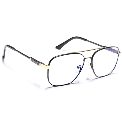 Voyage Exclusive Black & Golden Wayfarer Eyeglasses for Men & Women - MG5332-C1