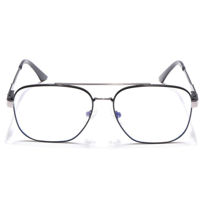 Voyage Exclusive Black & Grey Wayfarer Eyeglasses for Men & Women - MG5333-C2